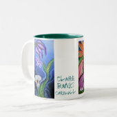 Wilde bloemen tweekleurige koffiemok (Voorkant links)