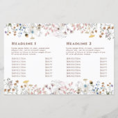 Wilde bloemen tweevoudig brochure (Achterkant)