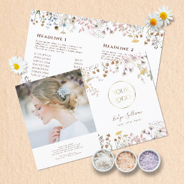 Wilde bloemen tweevoudig brochure