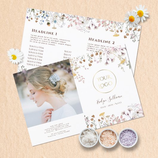 Wilde bloemen tweevoudig brochure