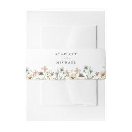 Wilde Bloemen Uitnodiging Buikband Uitnodigingen Wikkel