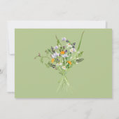 Wilde bloemen Uitnodiging voor douche (Achterkant)