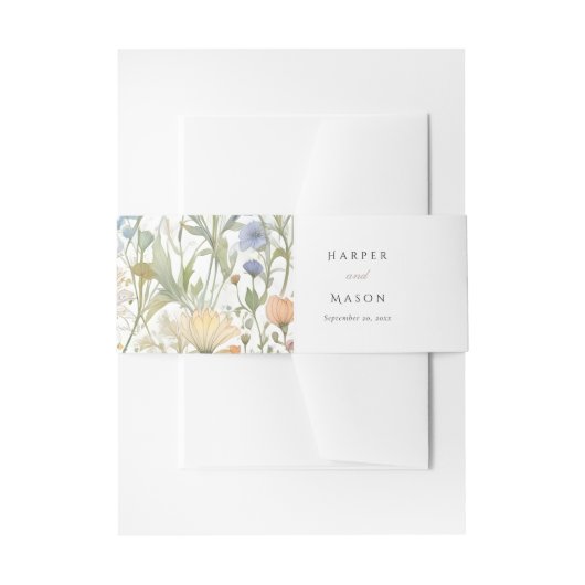  wilde bloemen uitnodigingen wikkel (Voorkant Voorbeeld)