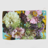 Wilde Bloemen Upload Uw Eigen Foto Aangepaste Afbe Golfhanddoek (Horizontaal)