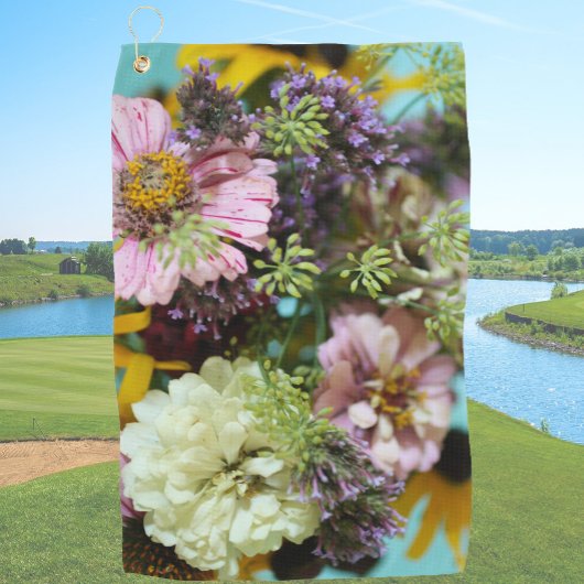 Wilde Bloemen Upload Uw Eigen Foto Aangepaste Afbe Golfhanddoek