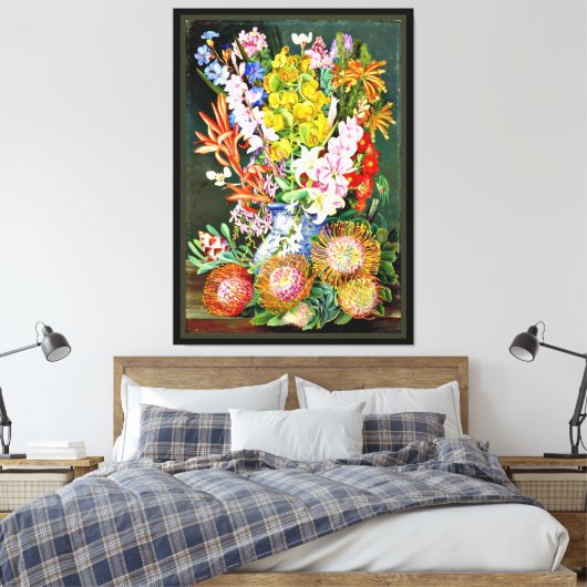 Wilde bloemen van Ceres, Zuid-Afrika Canvas Afdruk (Insitu (Slaapkamer))