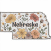 Wilde Bloemen van Nebraska Sticker (Voorkant)