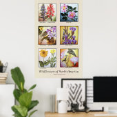 Wilde bloemen van Noord-Amerika [A] Poster (Thuiskantoor)