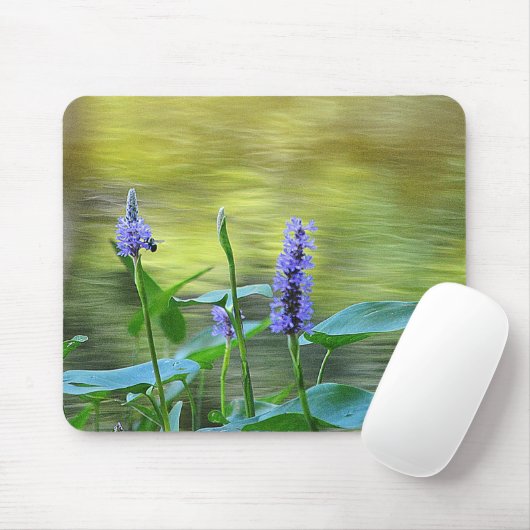 Wilde bloemen van Pond Mousepad Muismat (Met muis)