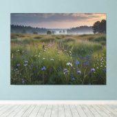 Wilde Bloemen Veld Canvas Afdruk (Insitu (Houten vloer))
