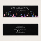 Wilde bloemen ・ Verdien Hoops Studs Display Kaart (Voorkant /achterkant)