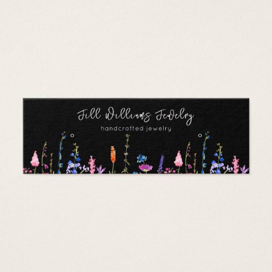 Wilde bloemen ・ Verdien Hoops Studs Display Kaart (Voorkant)