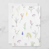 Wilde bloemen verjaardag kaart (Achterkant)