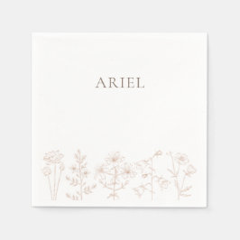 Wilde bloemen verjaardagsfeest elegante papieren s servet