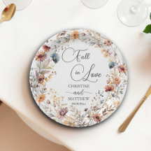 Wilde Bloemen Verliefd Elegante Bruiloft