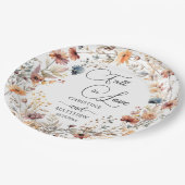 Wilde Bloemen Verliefd Trouwen Papieren Bordje (Gekanteld)