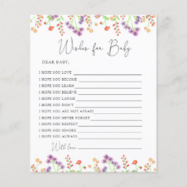 Wilde bloemen Vernissen voor baby