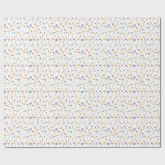 Wilde bloemen Verpakking papier (Vlak)