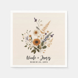 Wilde Bloemen Vintage Bloemen Boeket Boheem Huweli Servet