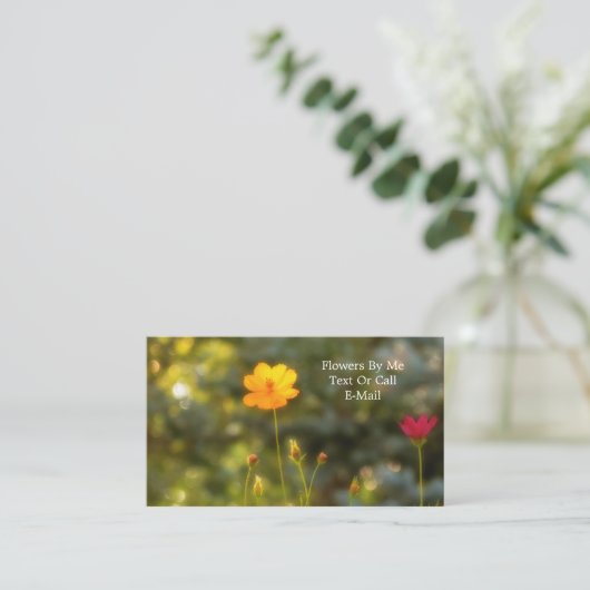  wilde bloemen visitekaartje (Staand voorkant)