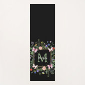 Wilde Bloemen Vlinder Monogram Oefenmat Yogamat (Voorkant)