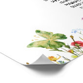 Wilde Bloemen Vlinders 28 Tafels Trouw Stoelenplan Poster (Hoek)