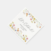 Wilde Bloemen Vlinders Boho Laten we Vieren Servet (Hoek)