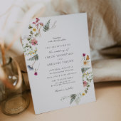 Wilde bloemen Vloeiende bloemen Uitnodiging tot br