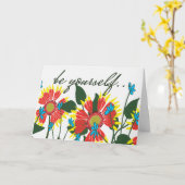 Wilde bloemen voor moed kaart (Gele Bloem)