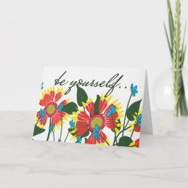 Wilde bloemen voor moed kaart