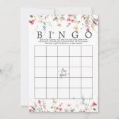 Wilde bloemen Vrijgezellenfeest Bingo Game douche Kaart (Voorkant)