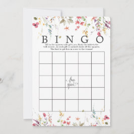 Wilde bloemen Vrijgezellenfeest Bingo Game douche Kaart