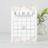 Wilde bloemen Vrijgezellenfeest Bingo Game douche Kaart (Staand voorkant)