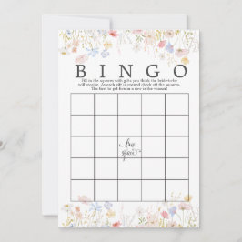 Wilde bloemen Vrijgezellenfeest Bingo Game douche Kaart