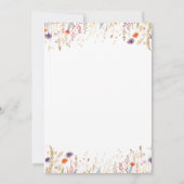 Wilde bloemen Vrijgezellenfeest Bingo Game douche Kaart (Achterkant)