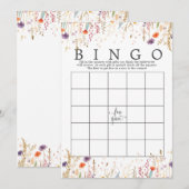 Wilde bloemen Vrijgezellenfeest Bingo Game douche Kaart (Voorkant / Achterkant)
