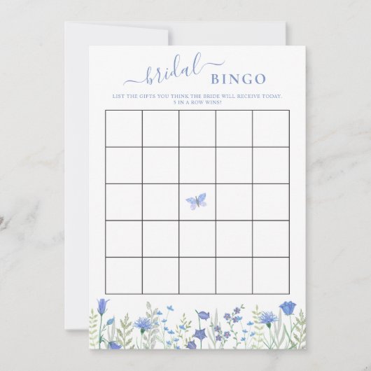 Wilde bloemen Vrijgezellenfeest Bingo Game Kaarten (Voorkant)