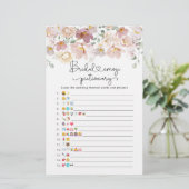 Wilde bloemen vrijgezellenfeest emoji pictionary g (Staand voorkant)