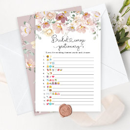 Wilde bloemen vrijgezellenfeest emoji pictionary g