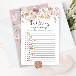 Wilde bloemen vrijgezellenfeest emoji pictionary g
