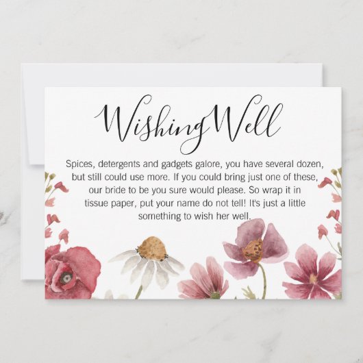 Wilde bloemen Vrijgezellenfeest Kaart (Voorkant)