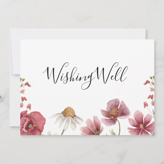 Wilde bloemen Vrijgezellenfeest Kaart (Achterkant)