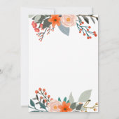 Wilde bloemen Vrijgezellenfeest Lijst Kaart (Achterkant)