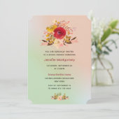  wilde bloemen Vrijgezellenfeest Uitnodigen Kaart (Staand voorkant)