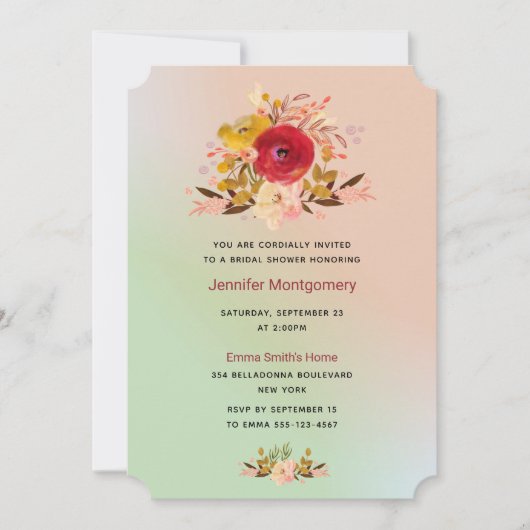 wilde bloemen Vrijgezellenfeest Uitnodigen Kaart (Voorkant)