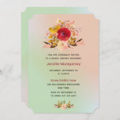  wilde bloemen Vrijgezellenfeest Uitnodigen Kaart (Voorkant / Achterkant)