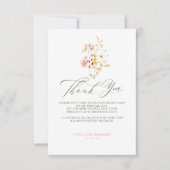 Wilde bloemen Vrijgezellenfeest Weinig bedankt (Voorkant)