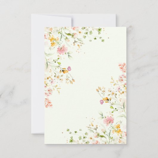 Wilde bloemen Vrijgezellenfeest Weinig bedankt (Achterkant)