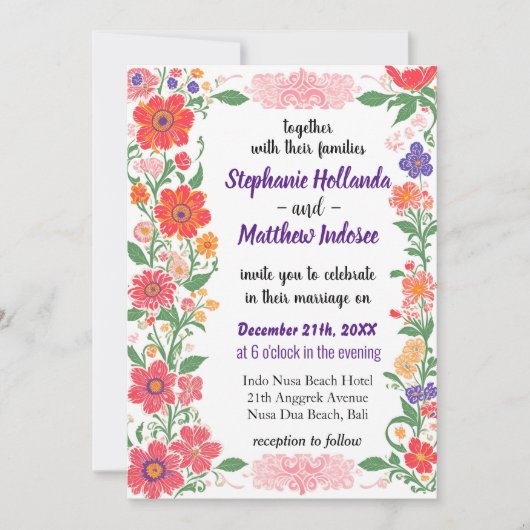 Wilde bloemen vrijheid grillen onconventionele lie kaart (Voorkant)