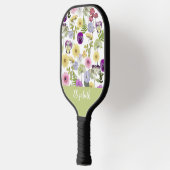 wilde bloemen vrouwelijke stijl cadeau voor moede pickleball paddle (Links)